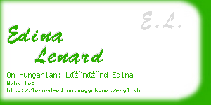 edina lenard business card